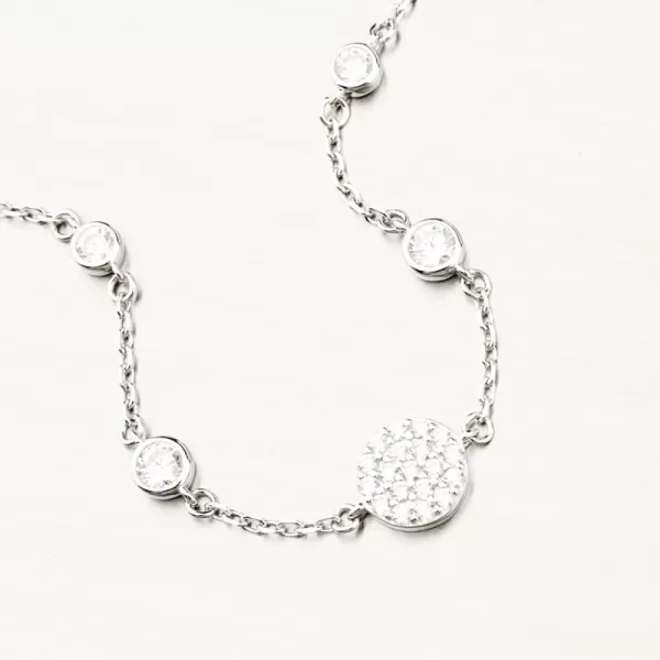 Stříbrný náramek se zirkony PKL-4008