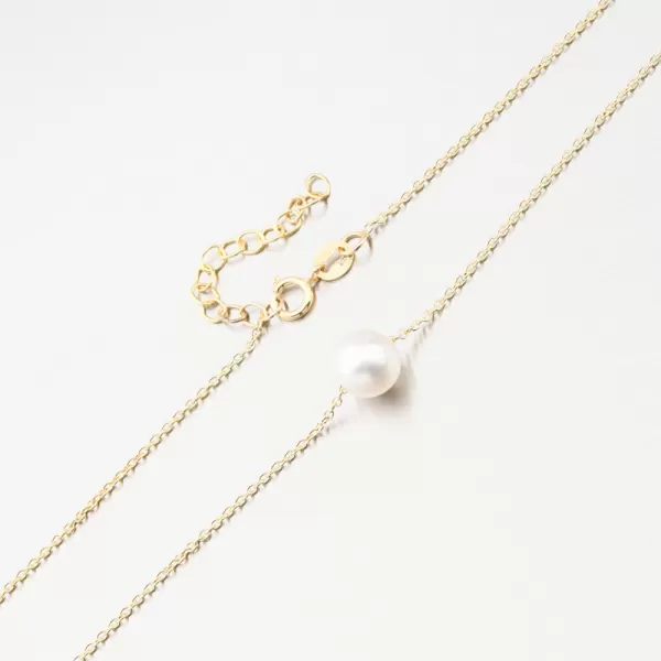 Dámský náhrdelník žluté zlato 585 perly 55GZZ-3046-ZL