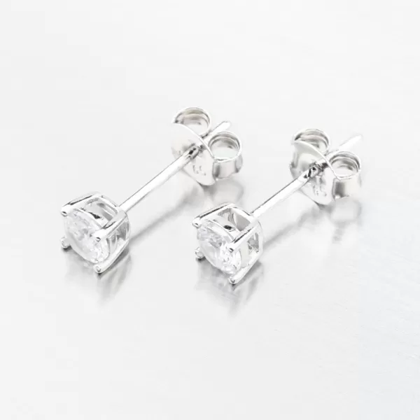 Stříbrné náušnice pecky se zirkonem UPST-121671