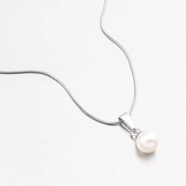 Dámský přívěsek bílé zlato 585 perly 357P-130099