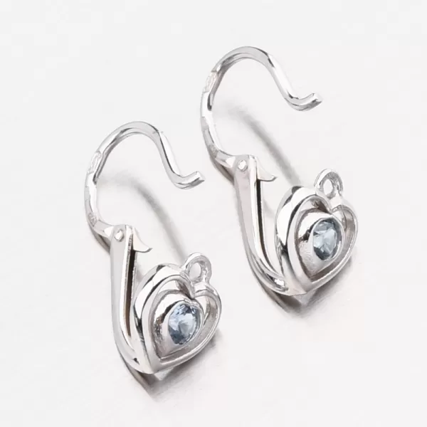 Dětské náušničky bílé zlato 585 zirkon 52DN-2752BSM