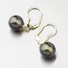 Visací perlové náušnice 52GZ-3019-ZL-Black