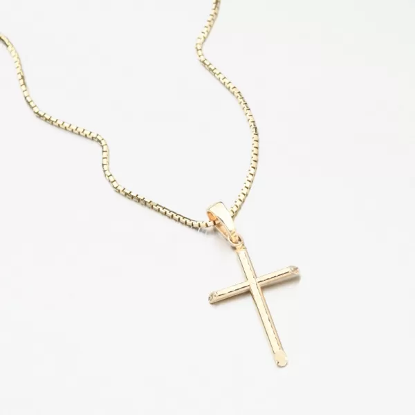 Přívěsek žluté zlato 585 kříž 112P-130639