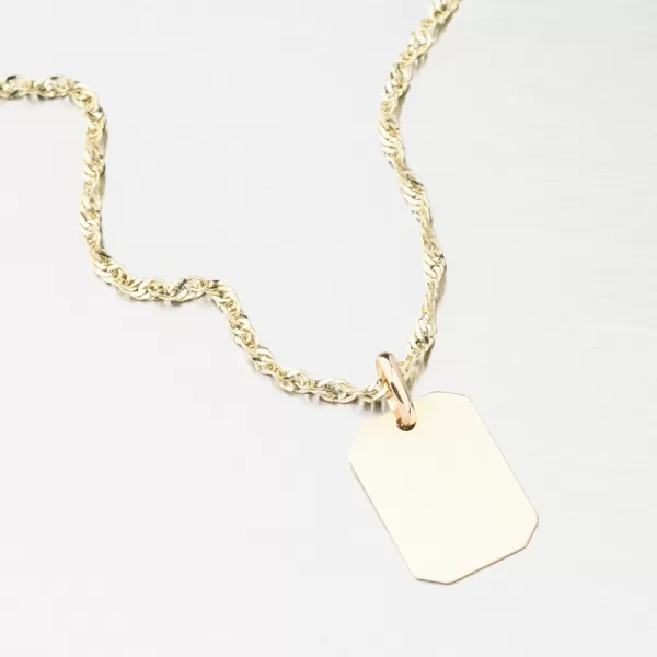 Přívěsek destička - zlato 585 GCA13-006