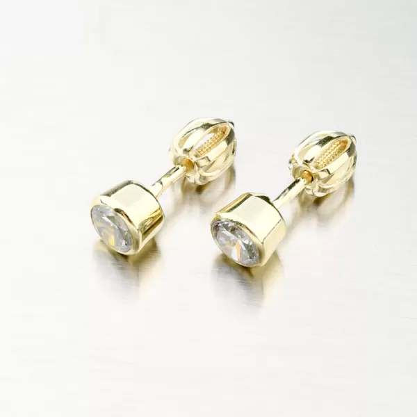 Dámské náušnice žluté zlato 585 se zirkonem 52GZ-3035Z-SR