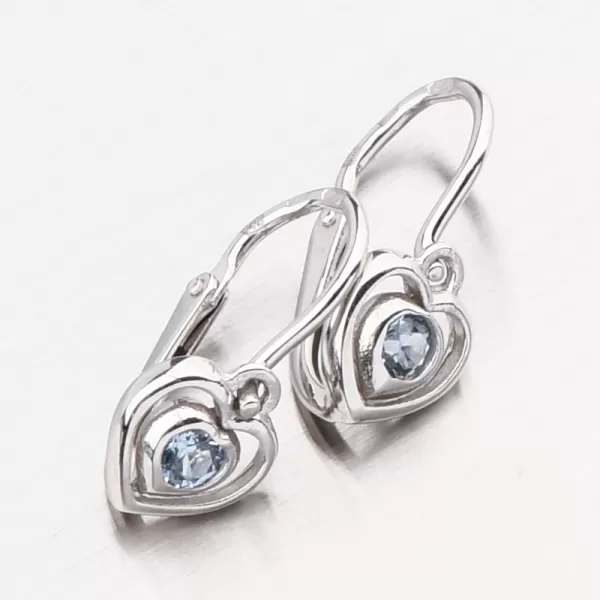 Dětské náušničky bílé zlato 585 zirkon 52DN-2752BSM