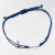 Náramek stříbro 925 provázkový s křížkem BST-14390-Blue