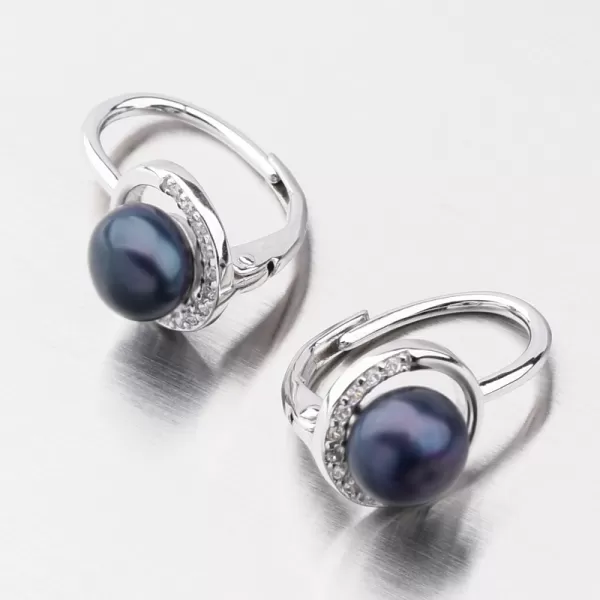 Visací náušnice s perlou UCST-123120P-B