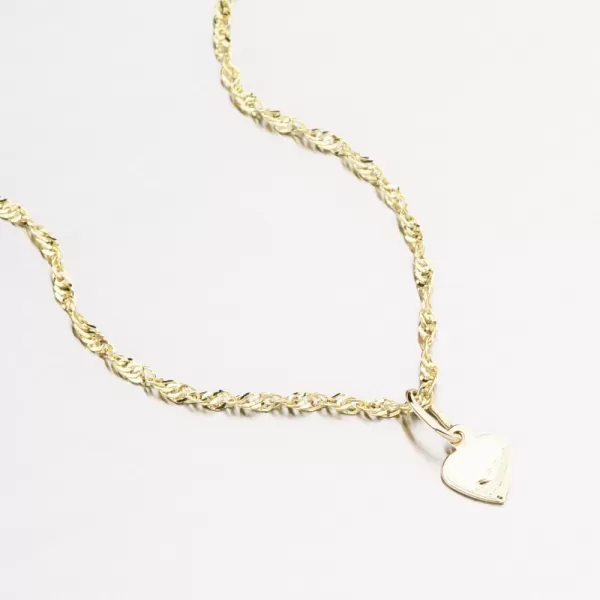 Dámský přívěsek žluté zlato 585 srdce 322P-138079