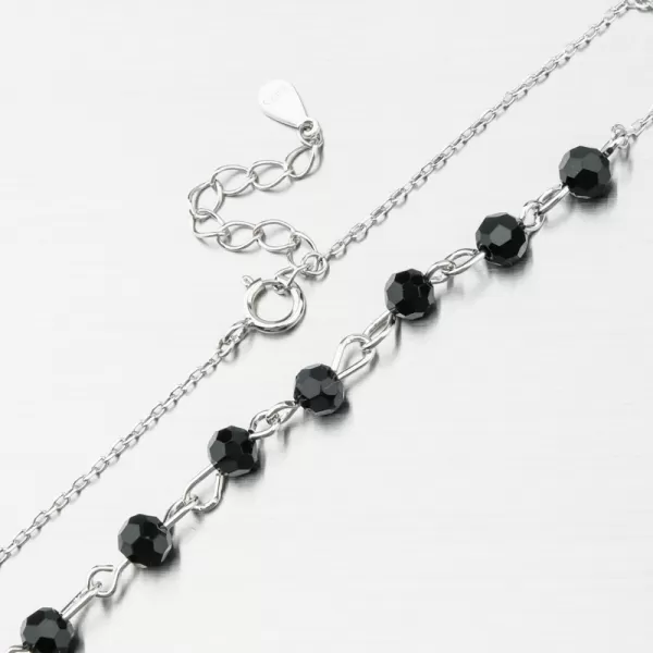 Dámský náramek stříbro 925 černé zirkony kameny PKL-4012