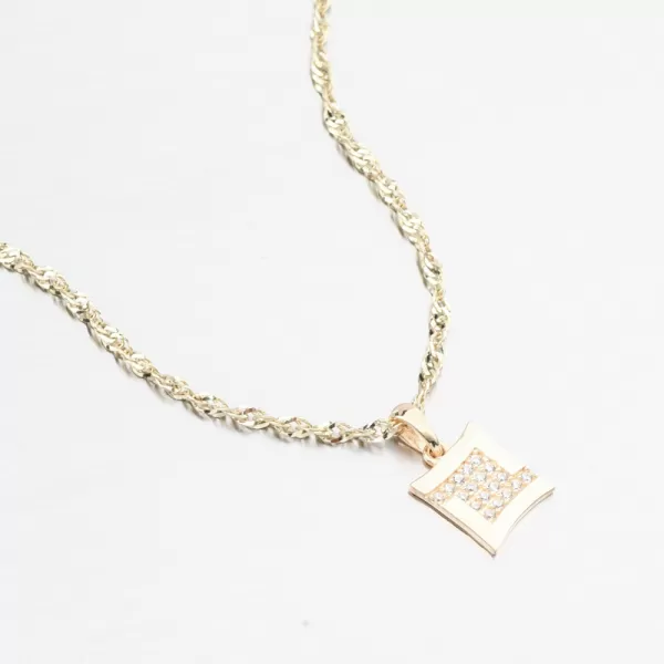 Dámský přívěsek žluté zlato 585 zirkon 43-22100