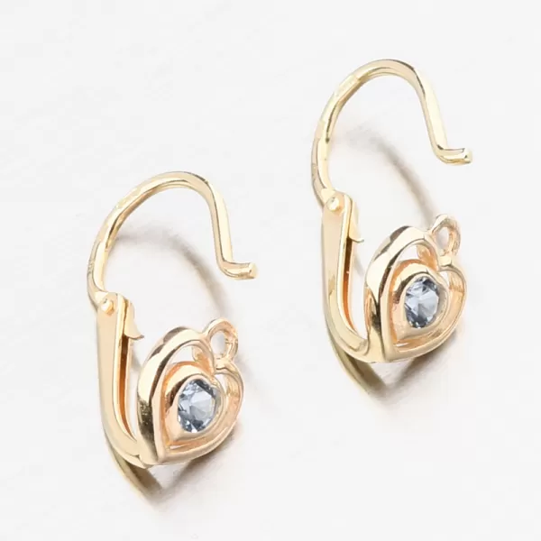 Dětské náušničky žluté zlato 585 zirkon 52DN-2752ZSM