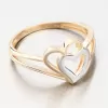 Prsten se srdíčky zlato 585 GCA11-002