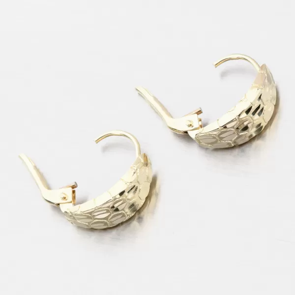 Zlaté náušnice s gravírováním 42-32577