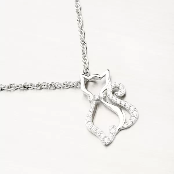 Stříbrný přívěsek kočka PKL-3130