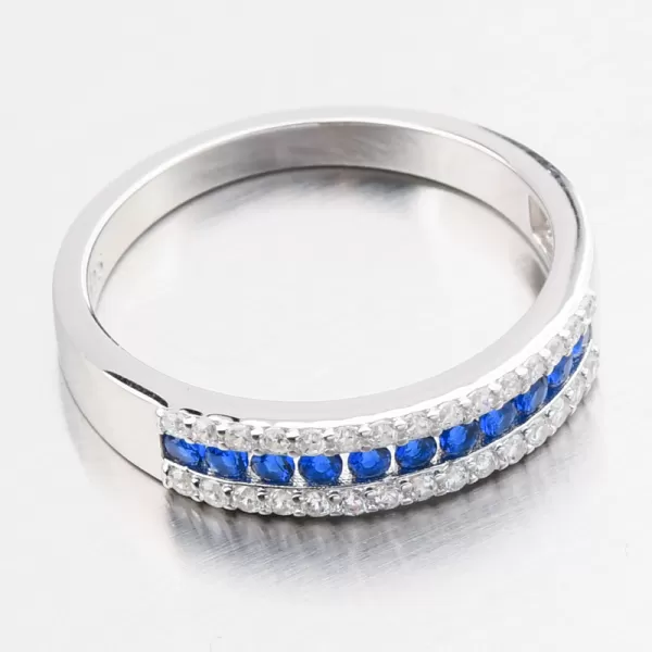 Dámský prsten stříbro 925 zirkon safíry PKL-1069