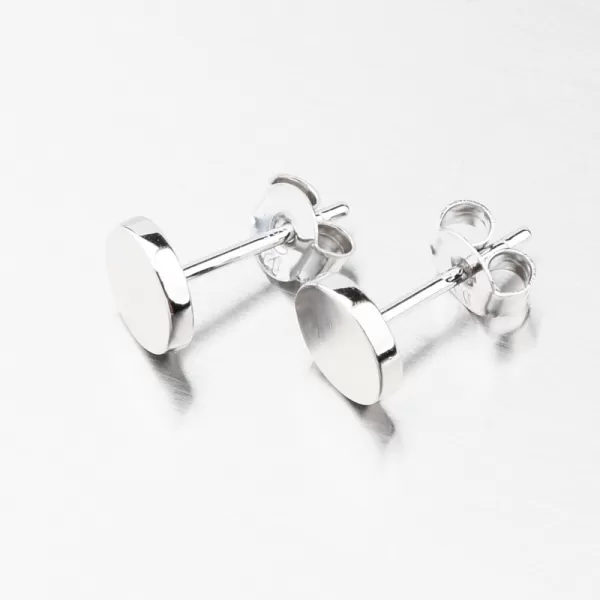 Stříbrné náušnice pecky UPST-121956-Rh