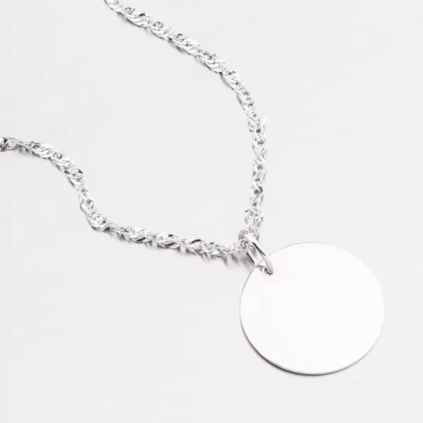 Přívěsek bílé zlato 585 kulatý 53P-373-B