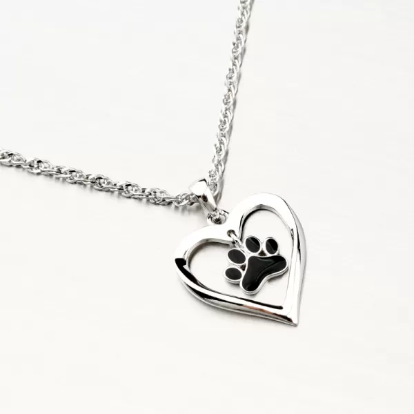 Dámský přívěsek stříbro 925 srdce s tlapičkou PKL-3127