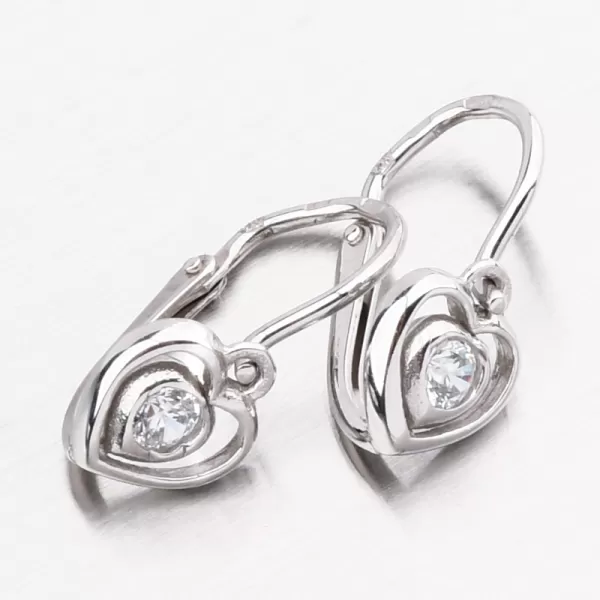 Dětské náušničky bílé zlato 585 zirkon 52DN-2752BB