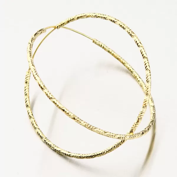 Stříbrné zlacené náušnice kruhy PKL-2163