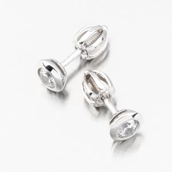 Náušnice se zirkonem bílé zlato DZF3673B-ZIR