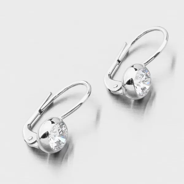 Dámské náušnice bílé zlato 585 zirkon 688P-120321