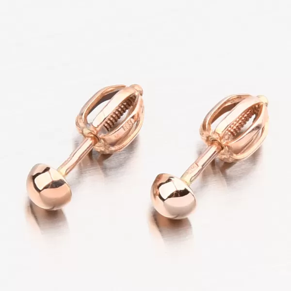 Dámské náušnice růžové zlato 585 DZ5004CV