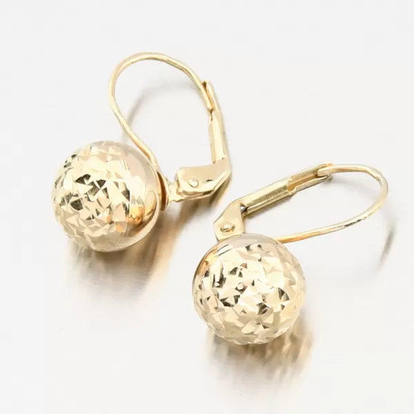 Dámské náušnice žluté zlato 585 kuličky 12R-749