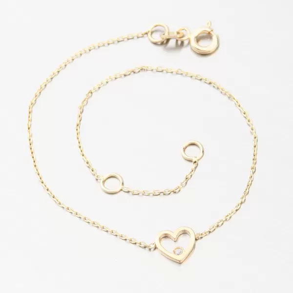 Náramek se srdcem zlato 585 GCA14-001