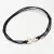 Náramek žluté zlato 585 černý provázkový nekonečno 74-5188ZL-Black