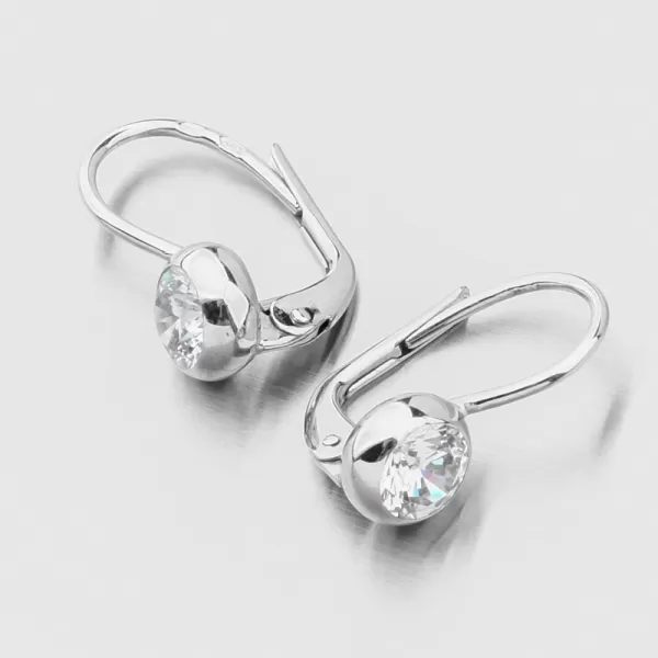 Dámské náušnice bílé zlato 585 zirkon 688P-120321
