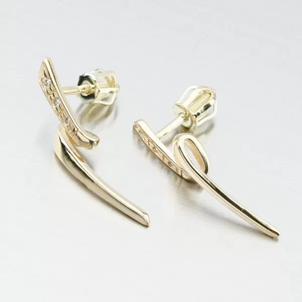 Dámské náušnice žluté zlato 585 visací DZF2032-ZL-ZIR