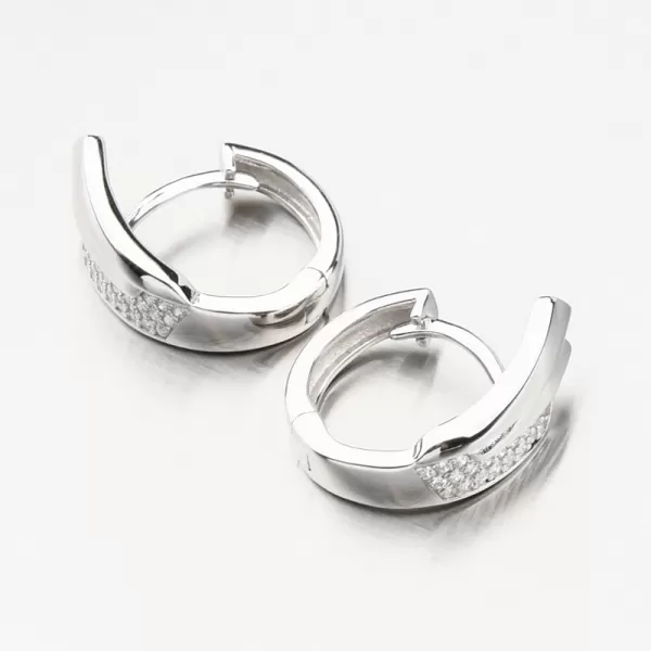 Stříbrné kruhy se zirkony PKL-2189