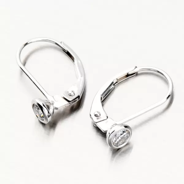 Náušnice z bílého zlata se zirkonem 52DZ-8007B-KL-ZIR