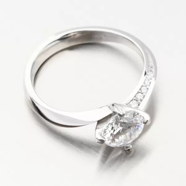 Dámský prsten z bílého zlata DZF 4688-B-ZIR