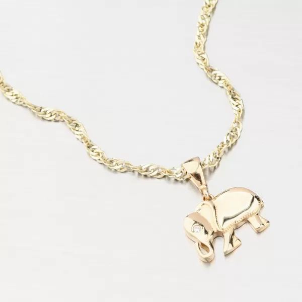 Slon se zirkonem - zlato 585 GCA13-010