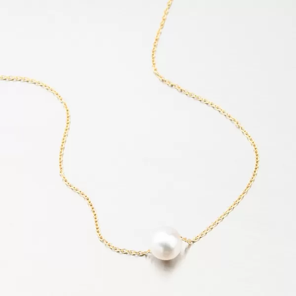 Dámský náhrdelník žluté zlato 585 perly 55GZZ-3046-ZL