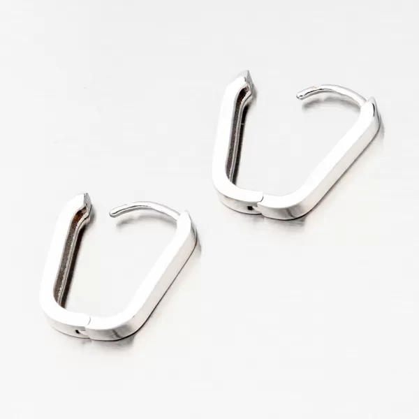 Hranaté náušnice z bílého zlata 12R-728