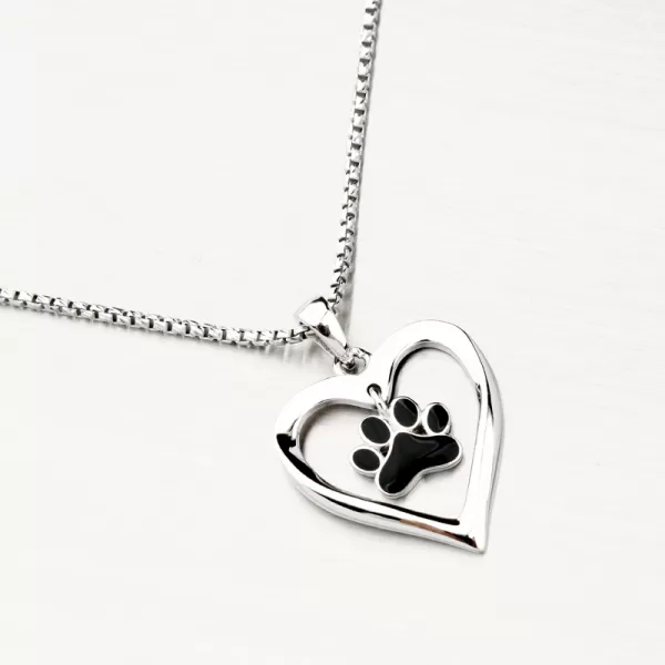 Dámský přívěsek stříbro 925 srdce s tlapičkou PKL-3127