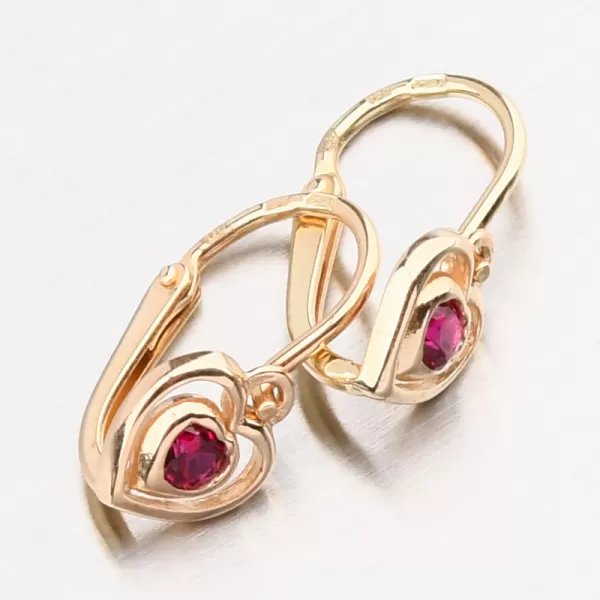 Dětské náušničky žluté zlato 585 zirkon se 52DN-2752ZČ