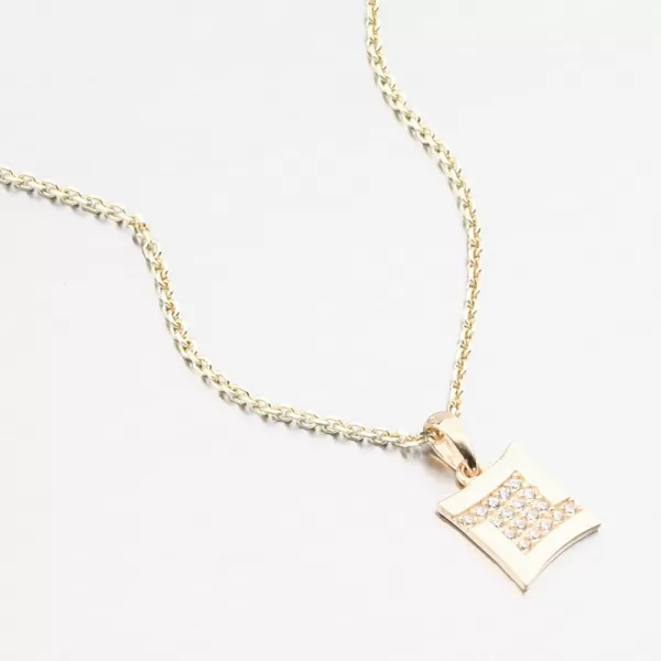 Dámský přívěsek žluté zlato 585 zirkon 43-22100