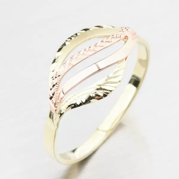 Dámský prsten zlato mix 585 51P-519