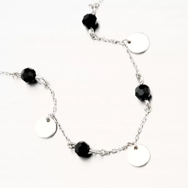 Dámský náramek stříbro 925 černé zirkony kameny PKL-4007