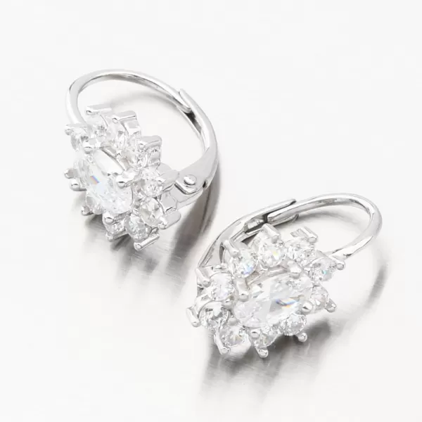 Stříbrné náušnice se zirkony PKL-2201