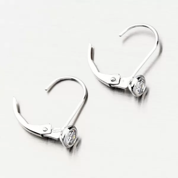 Náušnice z bílého zlata se zirkonem 52DZ-8007B-KL-ZIR