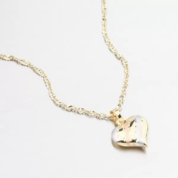 Dámský přívěsek zlato mix 585 srdce 13R-418