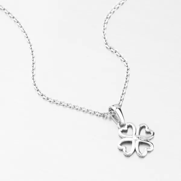 Přívěsek čtyřlístek bílé zlato 585 GCA13-002