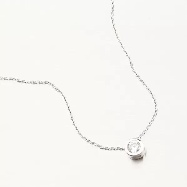 Dámský náhrdelník bílé zlato 585 zirkon 169P-152360