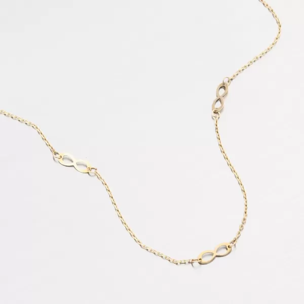 Zlatý náramek nekonečno 14R-036